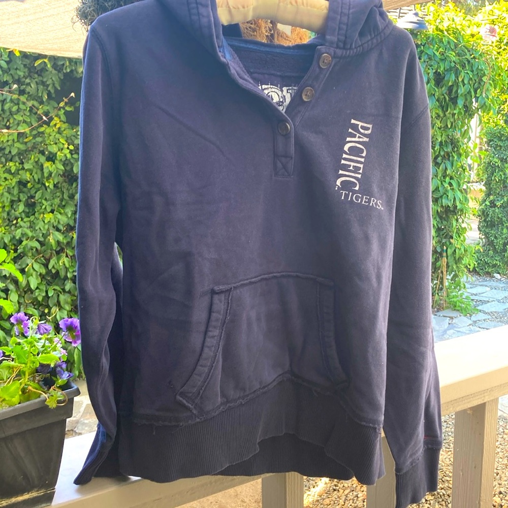 Pacific Tigers Navy Blue Pullover Hoodie